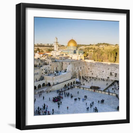 Jewish Quarter of the Western Wall Plaza, Old City, UNESCO World Heritage Site, Jerusalem, Israel-Gavin Hellier-Framed Photographic Print