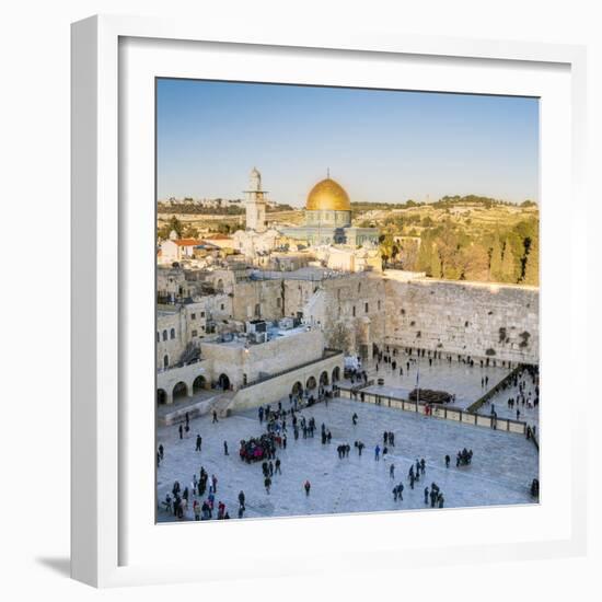 Jewish Quarter of the Western Wall Plaza, Old City, UNESCO World Heritage Site, Jerusalem, Israel-Gavin Hellier-Framed Photographic Print