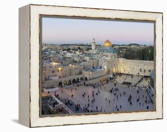 Jewish Quarter of Western Wall Plaza, Old City, UNESCO World Heritage Site, Jerusalem, Israel-Gavin Hellier-Framed Premier Image Canvas