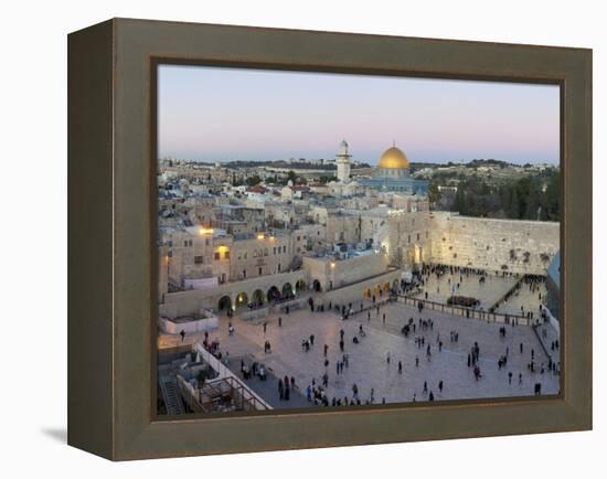 Jewish Quarter of Western Wall Plaza, Old City, UNESCO World Heritage Site, Jerusalem, Israel-Gavin Hellier-Framed Premier Image Canvas