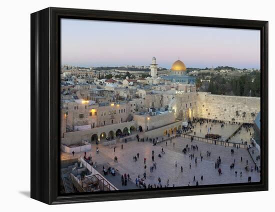 Jewish Quarter of Western Wall Plaza, Old City, UNESCO World Heritage Site, Jerusalem, Israel-Gavin Hellier-Framed Premier Image Canvas