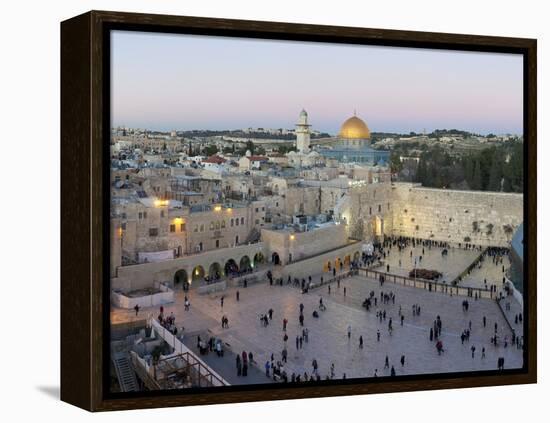 Jewish Quarter of Western Wall Plaza, Old City, UNESCO World Heritage Site, Jerusalem, Israel-Gavin Hellier-Framed Premier Image Canvas