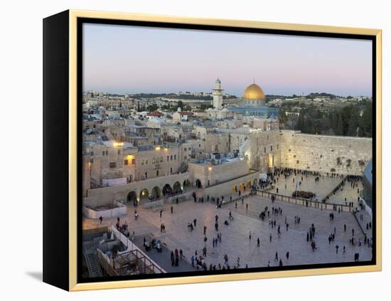 Jewish Quarter of Western Wall Plaza, Old City, UNESCO World Heritage Site, Jerusalem, Israel-Gavin Hellier-Framed Premier Image Canvas