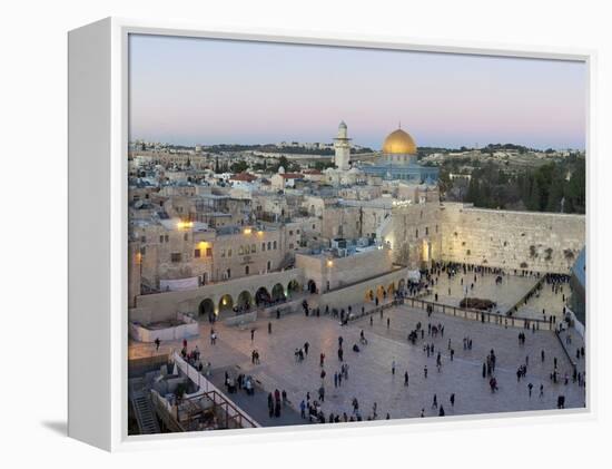 Jewish Quarter of Western Wall Plaza, Old City, UNESCO World Heritage Site, Jerusalem, Israel-Gavin Hellier-Framed Premier Image Canvas