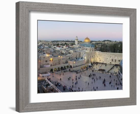 Jewish Quarter of Western Wall Plaza, Old City, UNESCO World Heritage Site, Jerusalem, Israel-Gavin Hellier-Framed Photographic Print