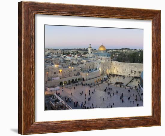 Jewish Quarter of Western Wall Plaza, Old City, UNESCO World Heritage Site, Jerusalem, Israel-Gavin Hellier-Framed Photographic Print