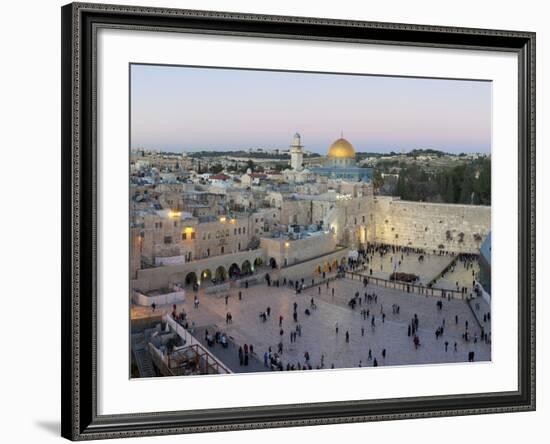 Jewish Quarter of Western Wall Plaza, Old City, UNESCO World Heritage Site, Jerusalem, Israel-Gavin Hellier-Framed Photographic Print