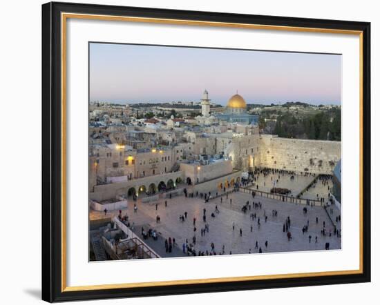 Jewish Quarter of Western Wall Plaza, Old City, UNESCO World Heritage Site, Jerusalem, Israel-Gavin Hellier-Framed Photographic Print