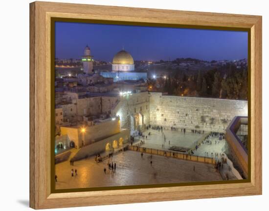 Jewish Quarter of Western Wall Plaza, Old City, UNESCO World Heritge Site, Jerusalem, Israel-Gavin Hellier-Framed Premier Image Canvas