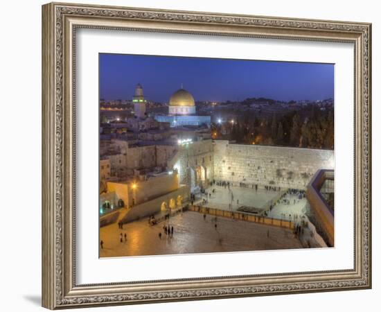 Jewish Quarter of Western Wall Plaza, Old City, UNESCO World Heritge Site, Jerusalem, Israel-Gavin Hellier-Framed Photographic Print