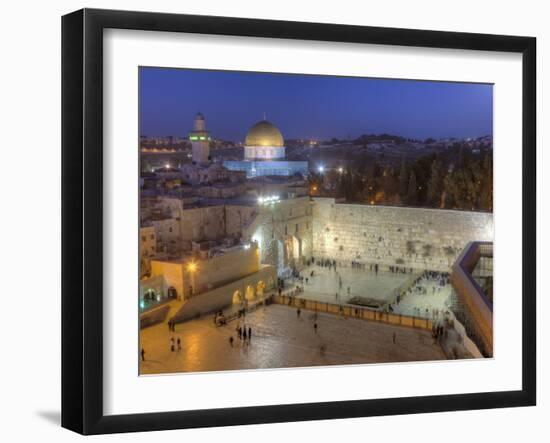 Jewish Quarter of Western Wall Plaza, Old City, UNESCO World Heritge Site, Jerusalem, Israel-Gavin Hellier-Framed Photographic Print