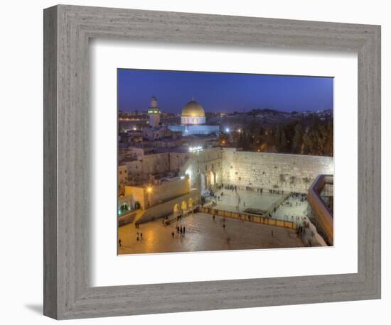 Jewish Quarter of Western Wall Plaza, Old City, UNESCO World Heritge Site, Jerusalem, Israel-Gavin Hellier-Framed Photographic Print