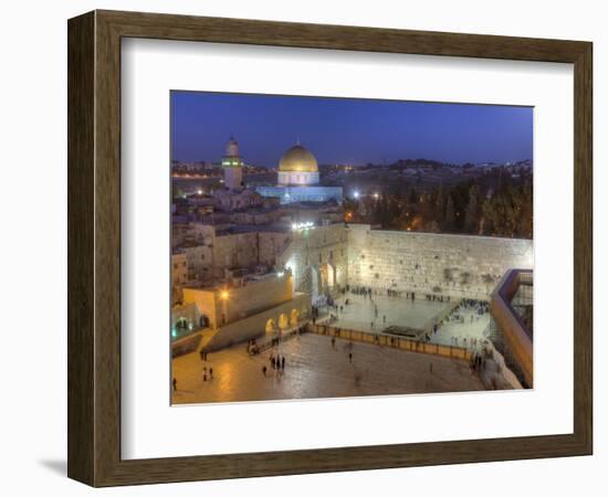 Jewish Quarter of Western Wall Plaza, Old City, UNESCO World Heritge Site, Jerusalem, Israel-Gavin Hellier-Framed Photographic Print