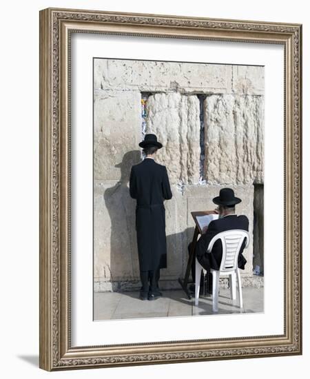 Jewish Quarter of Western Wall Plaza, People Praying at Wailing Wall, Old City, Jerusalem, Israel-Gavin Hellier-Framed Photographic Print