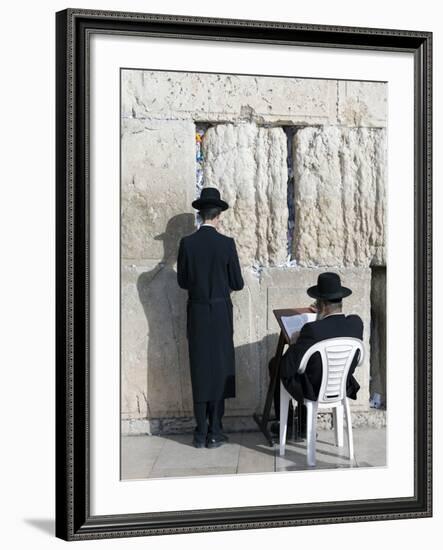 Jewish Quarter of Western Wall Plaza, People Praying at Wailing Wall, Old City, Jerusalem, Israel-Gavin Hellier-Framed Photographic Print