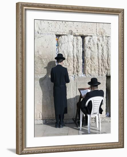 Jewish Quarter of Western Wall Plaza, People Praying at Wailing Wall, Old City, Jerusalem, Israel-Gavin Hellier-Framed Photographic Print