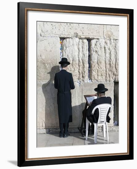 Jewish Quarter of Western Wall Plaza, People Praying at Wailing Wall, Old City, Jerusalem, Israel-Gavin Hellier-Framed Photographic Print