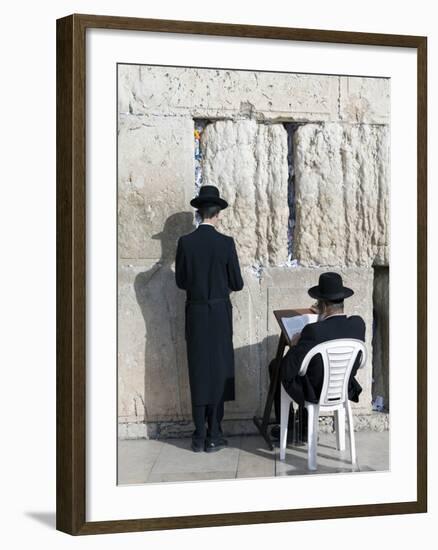 Jewish Quarter of Western Wall Plaza, People Praying at Wailing Wall, Old City, Jerusalem, Israel-Gavin Hellier-Framed Photographic Print