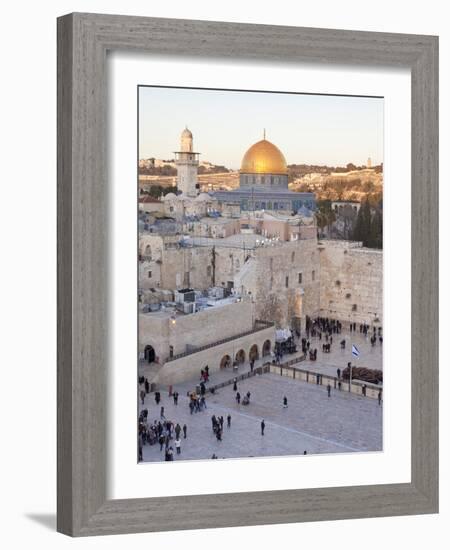 Jewish Quarter of Western Wall Plaza, UNESCO World Heritage Site, Jerusalem, Israel-Gavin Hellier-Framed Photographic Print