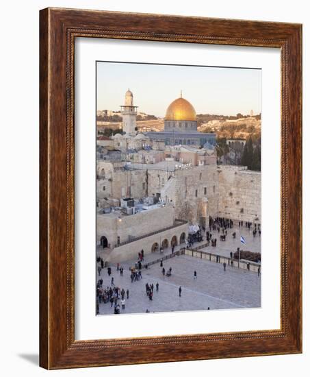 Jewish Quarter of Western Wall Plaza, UNESCO World Heritage Site, Jerusalem, Israel-Gavin Hellier-Framed Photographic Print