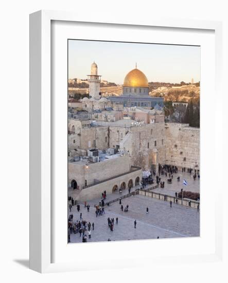 Jewish Quarter of Western Wall Plaza, UNESCO World Heritage Site, Jerusalem, Israel-Gavin Hellier-Framed Photographic Print