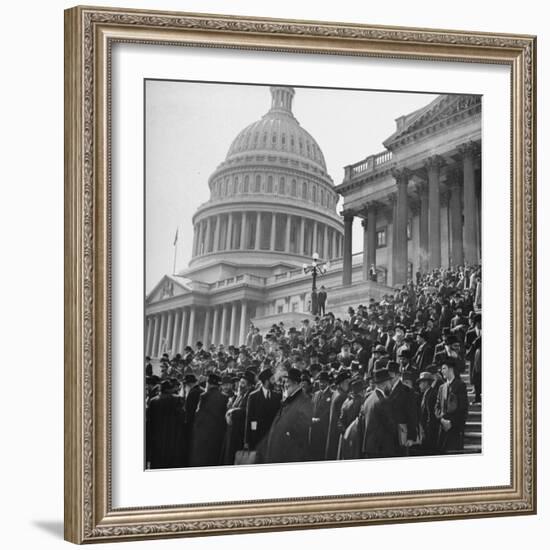 Jewish Rabbis March on Washington, on the Senate Steps-Thomas D^ Mcavoy-Framed Photographic Print