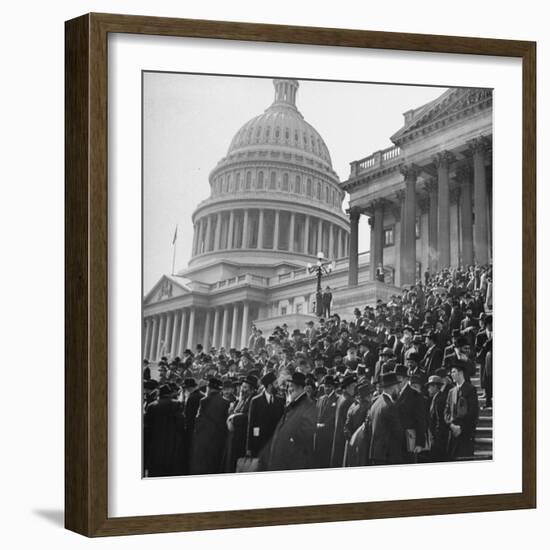 Jewish Rabbis March on Washington, on the Senate Steps-Thomas D^ Mcavoy-Framed Photographic Print
