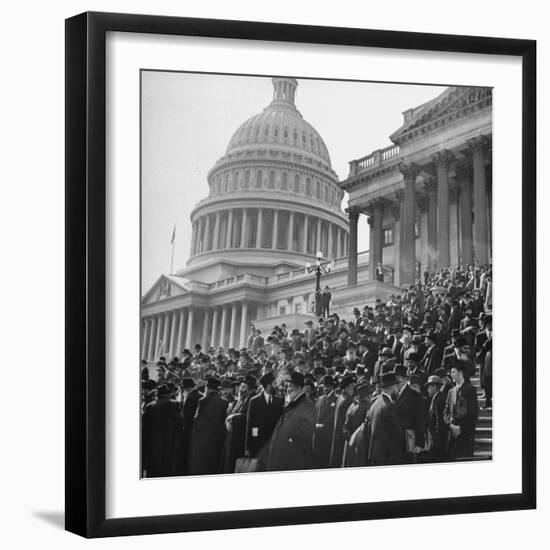 Jewish Rabbis March on Washington, on the Senate Steps-Thomas D^ Mcavoy-Framed Photographic Print