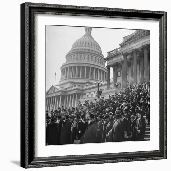 Jewish Rabbis March on Washington, on the Senate Steps-Thomas D^ Mcavoy-Framed Photographic Print