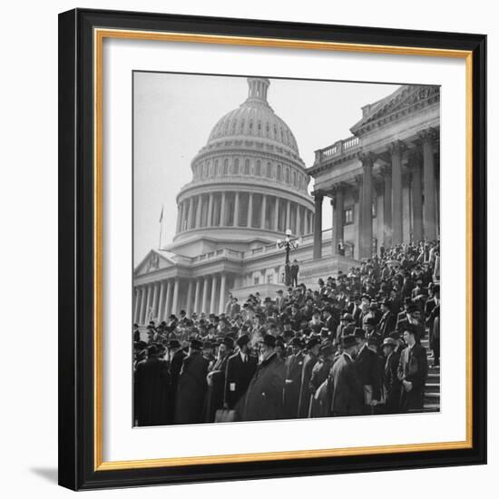 Jewish Rabbis March on Washington, on the Senate Steps-Thomas D^ Mcavoy-Framed Photographic Print