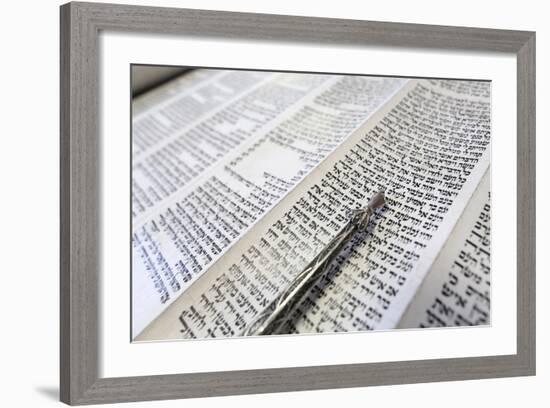 Jewish Torah Scroll with Pointer, Paris, France, Europe-Godong-Framed Photographic Print