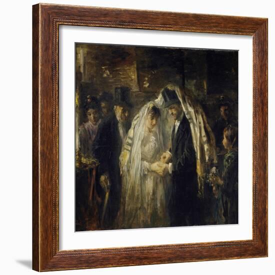 Jewish Wedding, 1903-Jozef Israels-Framed Art Print