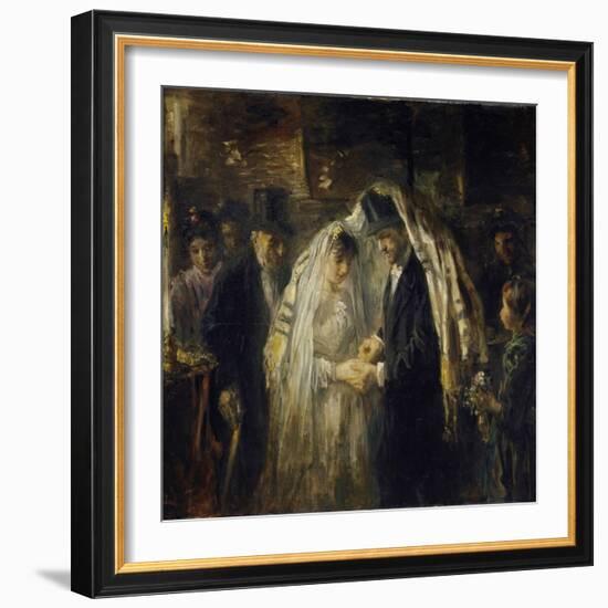 Jewish Wedding, 1903-Jozef Israels-Framed Art Print