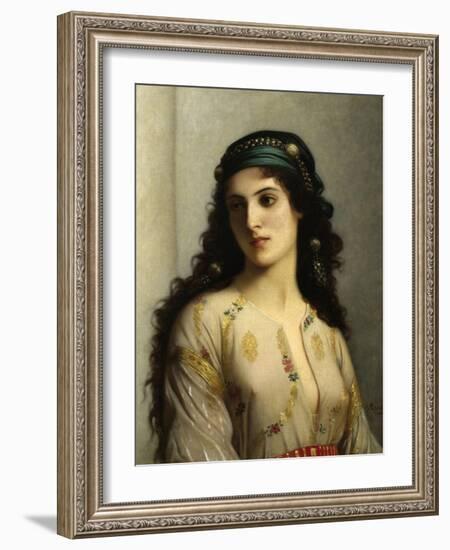 Jewish Woman from Tangiers. 1874. by Charles Landelle. Oil on Canvas, French Painting.-Charles Landelle-Framed Art Print