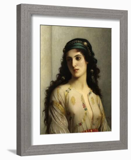 Jewish Woman from Tangiers. 1874. by Charles Landelle. Oil on Canvas, French Painting.-Charles Landelle-Framed Art Print