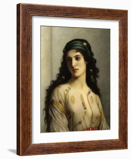 Jewish Woman from Tangiers. 1874. by Charles Landelle. Oil on Canvas, French Painting.-Charles Landelle-Framed Art Print