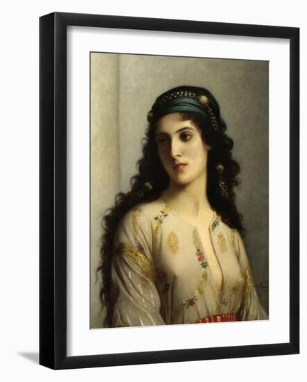 Jewish Woman from Tangiers. 1874. by Charles Landelle. Oil on Canvas, French Painting.-Charles Landelle-Framed Art Print