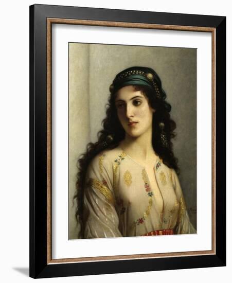 Jewish Woman from Tangiers. 1874. by Charles Landelle. Oil on Canvas, French Painting.-Charles Landelle-Framed Art Print