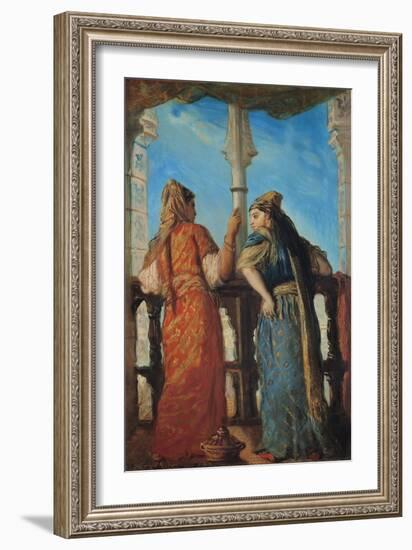 Jewish Women at the Balcony, Algiers, 1849-Theodore Chasseriau-Framed Giclee Print