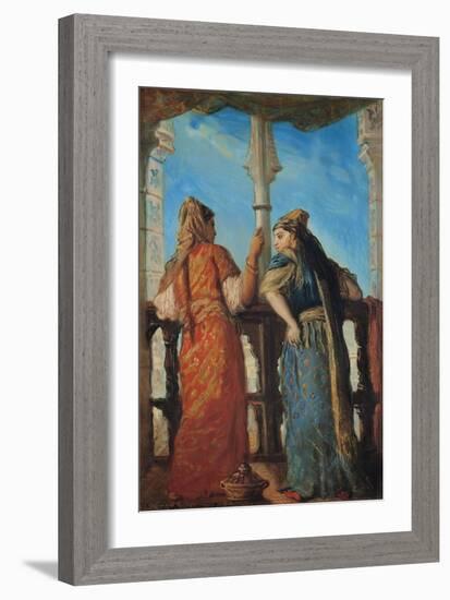 Jewish Women at the Balcony, Algiers, 1849-Theodore Chasseriau-Framed Giclee Print