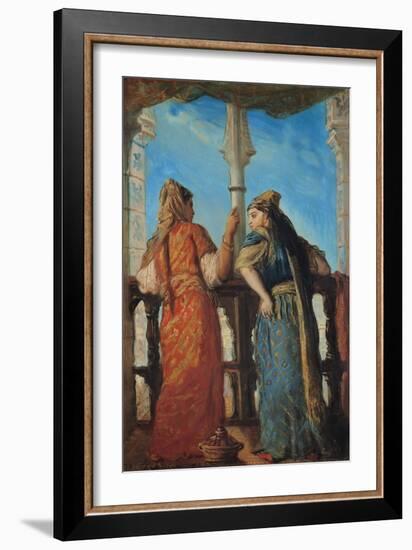 Jewish Women at the Balcony, Algiers, 1849-Theodore Chasseriau-Framed Giclee Print