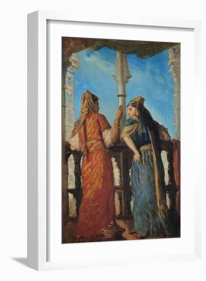 Jewish Women at the Balcony, Algiers, 1849-Theodore Chasseriau-Framed Giclee Print