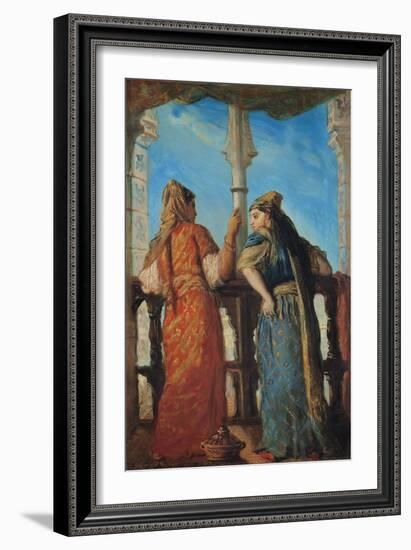 Jewish Women at the Balcony, Algiers, 1849-Theodore Chasseriau-Framed Giclee Print