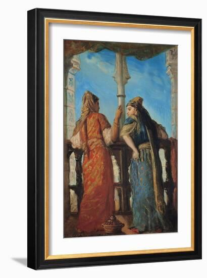 Jewish Women at the Balcony, Algiers, 1849-Theodore Chasseriau-Framed Giclee Print