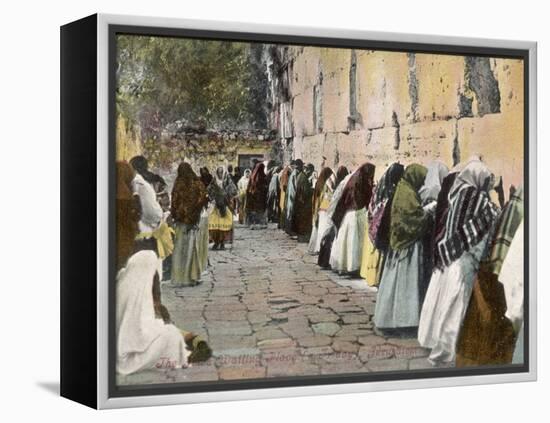 Jewish Women at the Wailing Wall, Jerusalem-null-Framed Premier Image Canvas