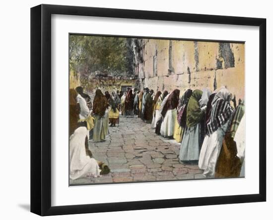 Jewish Women at the Wailing Wall, Jerusalem-null-Framed Photographic Print