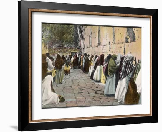 Jewish Women at the Wailing Wall, Jerusalem-null-Framed Photographic Print