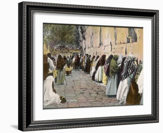 Jewish Women at the Wailing Wall, Jerusalem-null-Framed Photographic Print