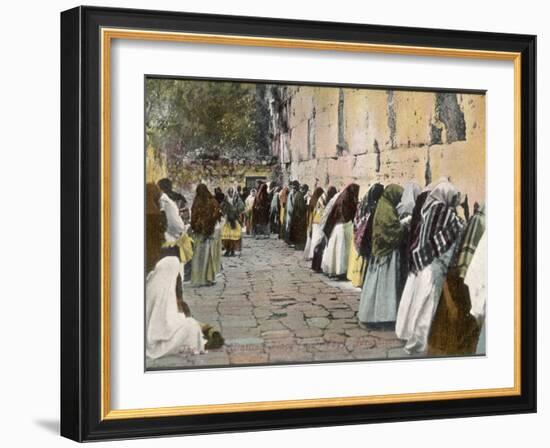 Jewish Women at the Wailing Wall, Jerusalem-null-Framed Photographic Print