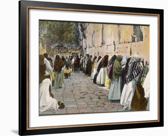 Jewish Women at the Wailing Wall, Jerusalem-null-Framed Photographic Print